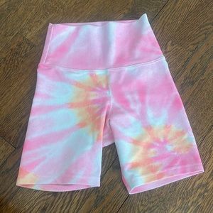 Tie dye beach riot biker shorts